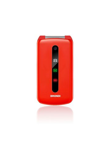 BRONDI PRESIDENT (ROSSO) - TELEFONO CELLULARE PER ANZIANI - FOTOCAMERA