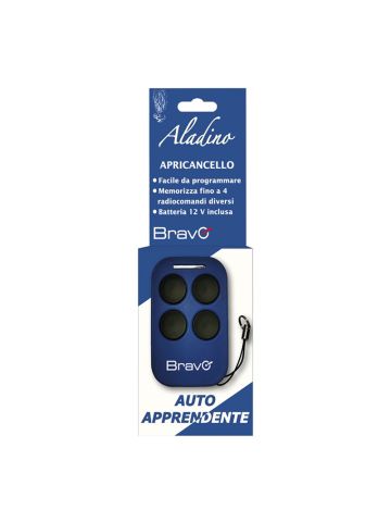 BRAVO ALADINO (90502150) - RADIOCOMANDO APRICANCELLO UNIVERSALE - AUTOAPPRENDENTE - 4 BANCHI MEMORIA - 433 Mhz