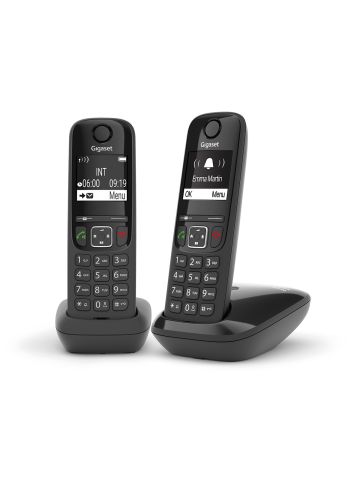 GIGASET AS690 DUO (NERO) - TELEFONO CORDLESS DOPPIO - VIVAVOCE