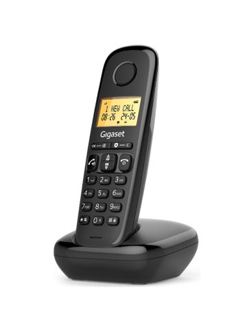 GIGASET START 100 (NERO) - TELEFONO CORDLESS SINGOLO - VIVAVOCE - FUNZIONE SVEGLIA