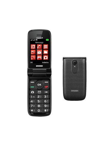 BRONDI MAGNUM 4 (NERO) - TELEFONO CELLULARE PER ANZIANI - TORCIA - FOTOCAMERA