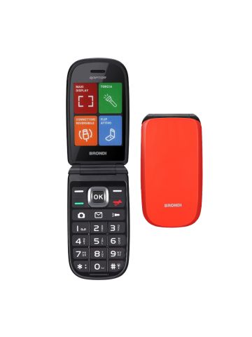 BRONDI RAPTOR (ARANCIO) - TELEFONO CELLULARE PER ANZIANI - TORCIA