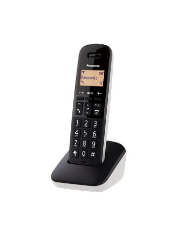 PANASONIC KX-TGB610JT (NERO/BIANCO) - TELEFONO CORDLESS - IMPUGNATURA ANTISCIVOLO - AUTONOMIA IN CHIAMATA 18H